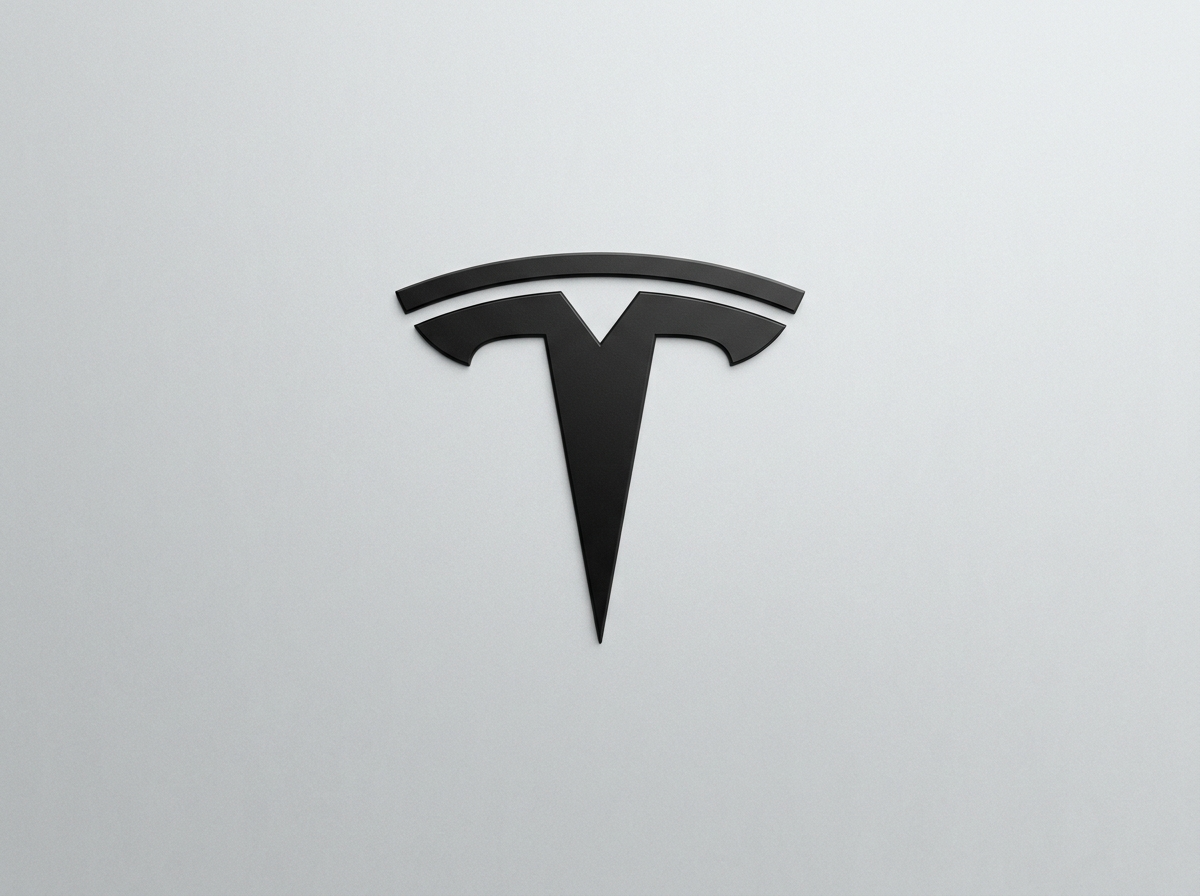 Tesla T logo black